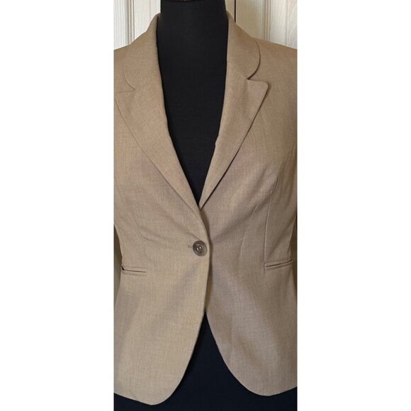 Women's The Limited Collection Beige Blazer Jacket Polyester Rayon Blend Size 2 - Picture 4 of 16